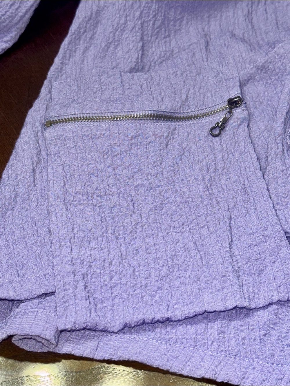 Ali Miles Periwinkle Draped Roll-Tab Tunic Top - Picture 5 of 5